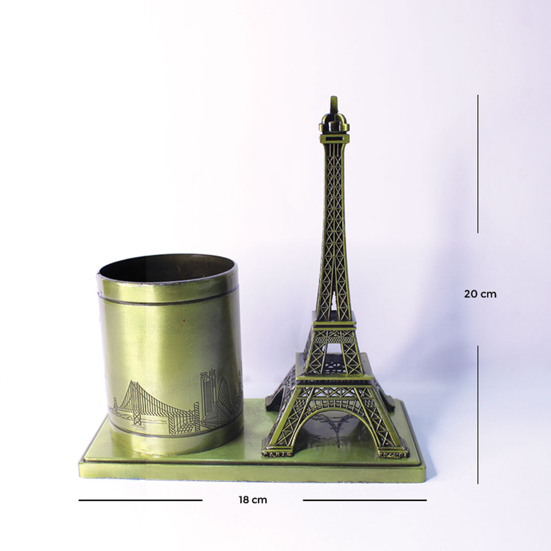 Eiffel Tower and Skyline Pen Holder