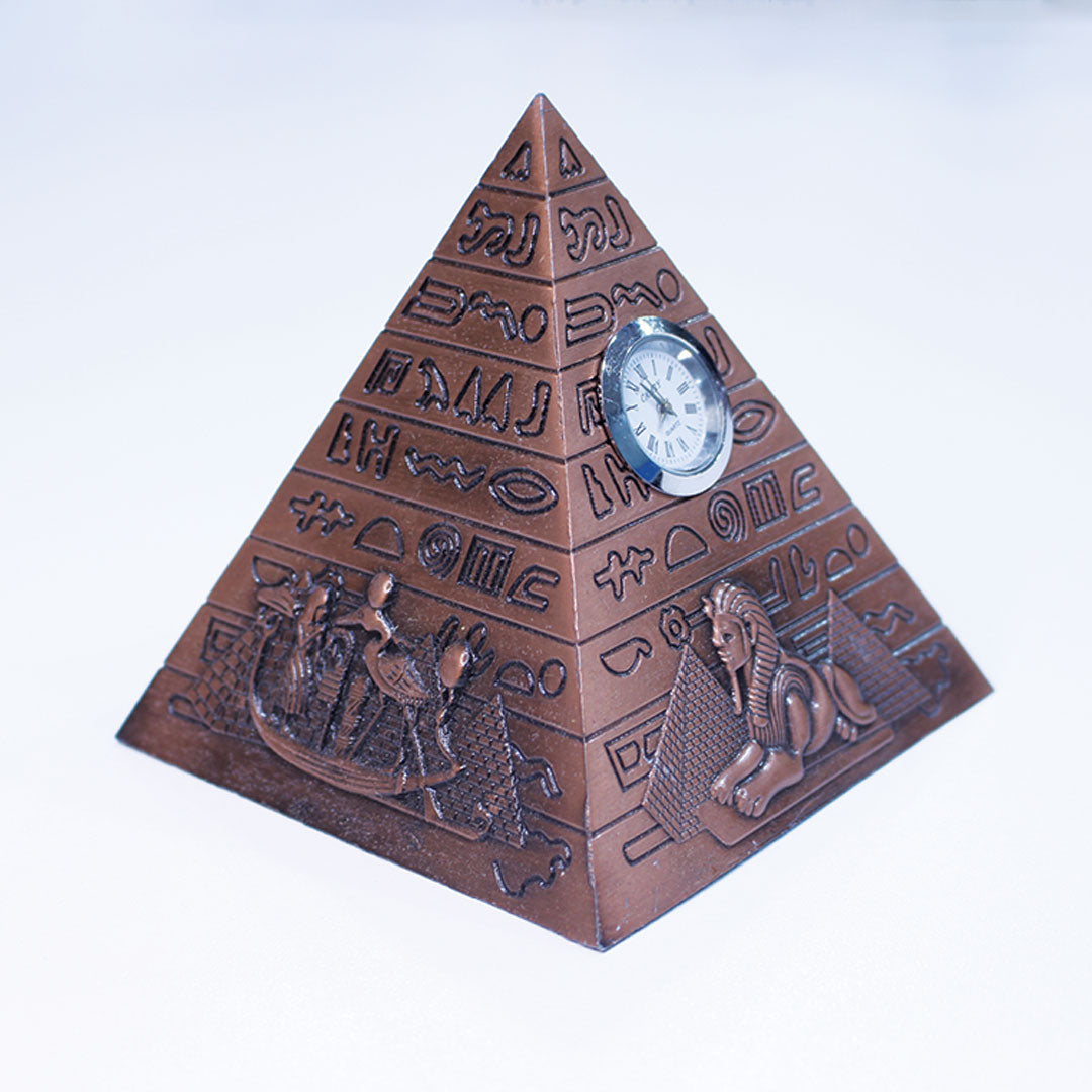 Giza Pyramid with Clock - Copper
