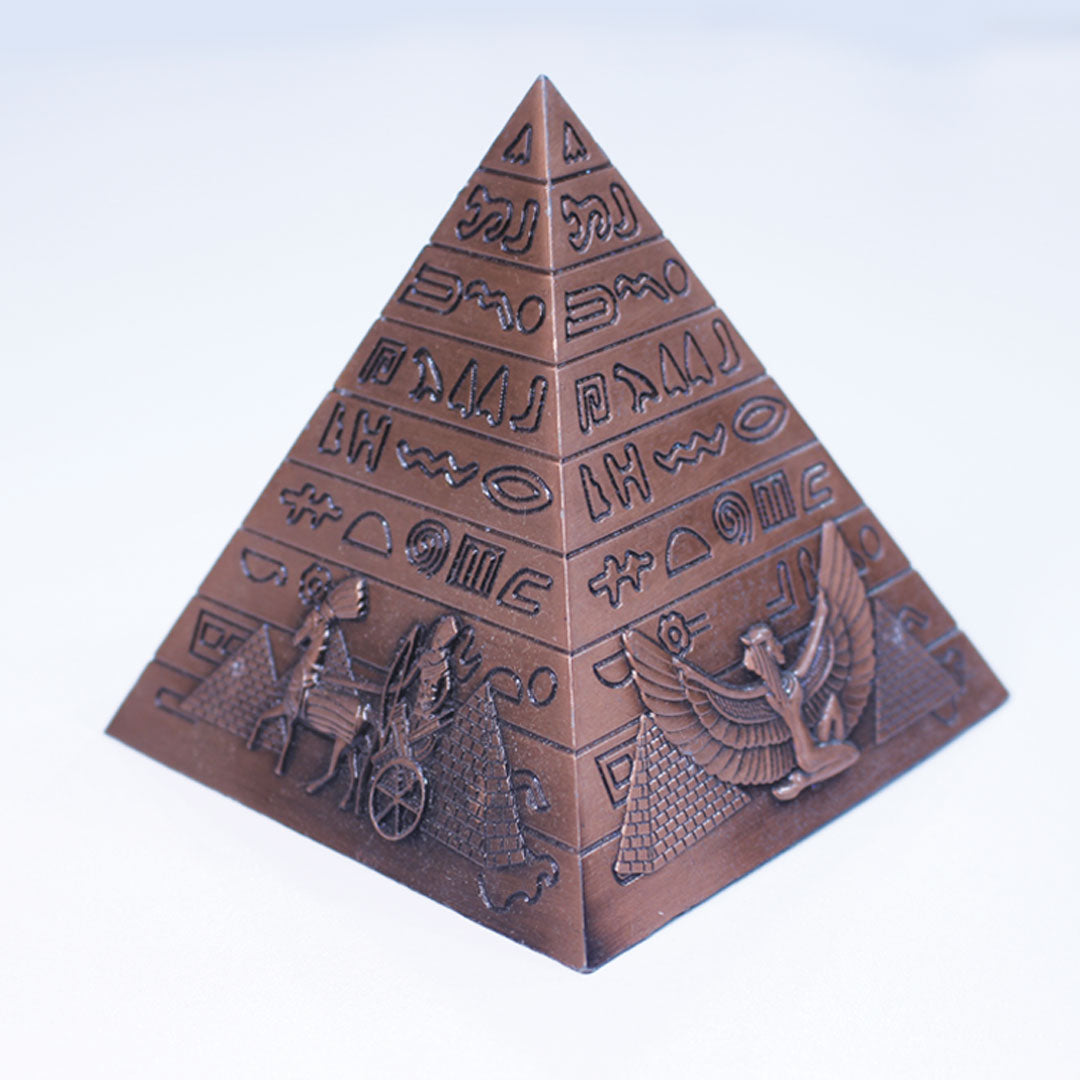 Giza Pyramid with Clock - Copper
